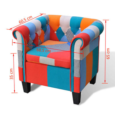 Home Armchair Fabric Patchwork Cushion Armrest High Quality