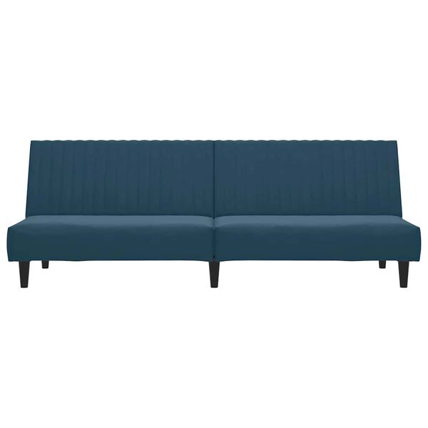 vidaXL 2-Seater Sofa Bed Blue Velvet