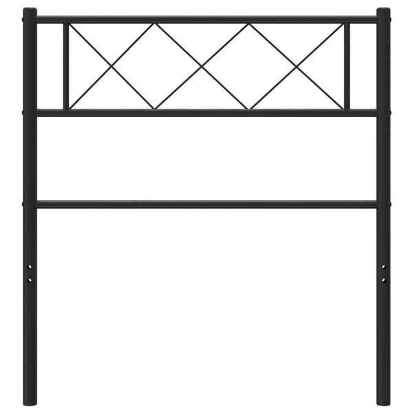 vidaXL Metal Replace Headboard Black 90 cm