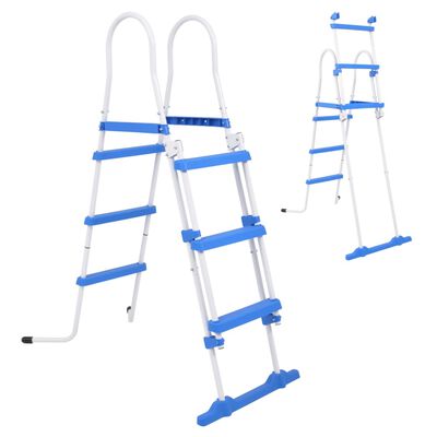 vidaXL Above-Ground Pool Safety Ladder with 3 Steps 107 cm