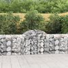 vidaXL Arched Gabion Baskets 2 pcs 200x50x80/100 cm Galvanised Iron