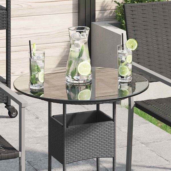 vidaXL Table Top Tempered Glass Round 500 mm