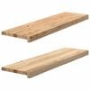 vidaXL Window Sills 2 pcs&nbsp;Untreated 90x25x2 cm Solid Wood Oak
