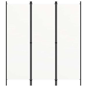 vidaXL 3-Panel Room Divider White 150x180 cm
