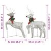 vidaXL Christmas Reindeers 6 pcs Gold 120 LEDs