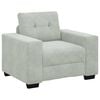 vidaXL Sofa Chair Light Grey 60 cm Velvet