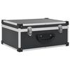 vidaXL CD Case for 60 CDs Aluminium ABS Black