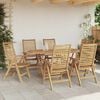 vidaXL Garden Dining Set 7 pcs Brown Solid Teak Wood