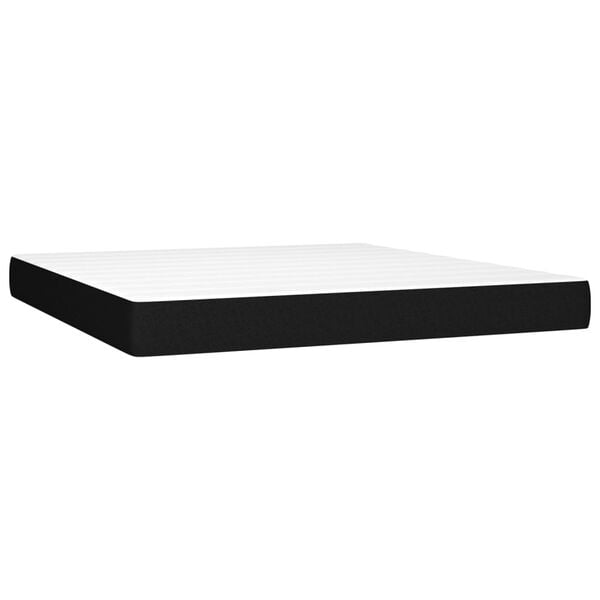 vidaXL Pocket Spring Bed Mattress Black 152x203x20 cm Queen Fabric