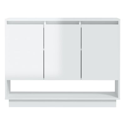 vidaXL Sideboard High Gloss White 97x31x75 cm Engineered Wood