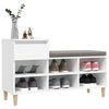 vidaXL Shoe Cabinet White 102x36x60 cm Engineered Wood