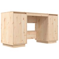 vidaXL Desk 140x50x75 cm Solid Wood Pine