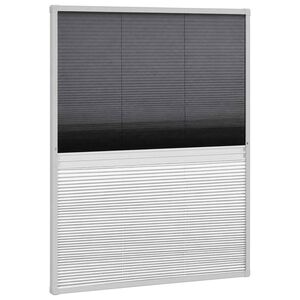vidaXL Plisse Insect Screen for Windows Aluminium 80x100 cm with Shade