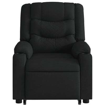 vidaXL Stand up Massage Recliner Chair Black Fabric