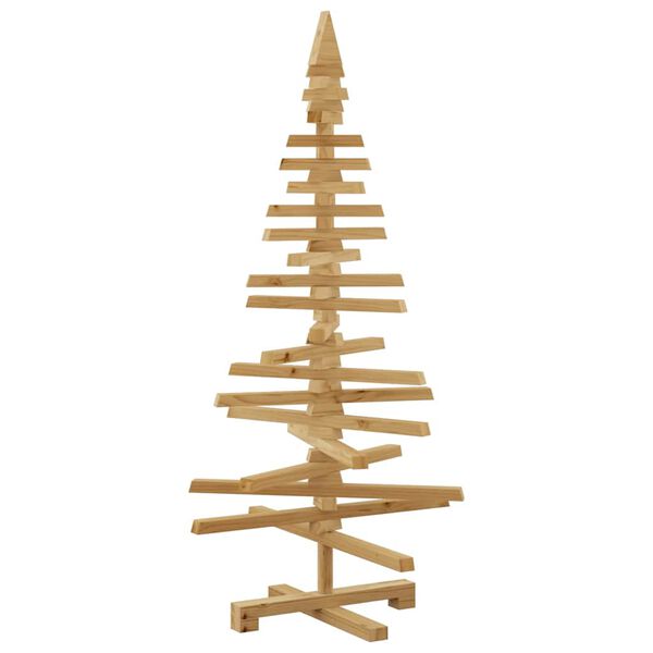 vidaXL Wooden Christmas Tree with Stand Brown 120 cm Solid pine wood