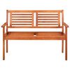 vidaXL 2-Seater Garden Bench 120 cm Solid Eucalyptus Wood