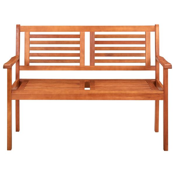 vidaXL 2-Seater Garden Bench 120 cm Solid Eucalyptus Wood