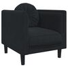 vidaXL 3 Piece Sofa Set with Pillows Black Velvet