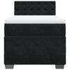 vidaXL Box Spring Bed with Mattress Black King Single Fabric