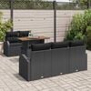 vidaXL Garden Sofa Set with Cushion 6 pcs Black