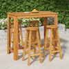 vidaXL 5 Piece Garden Bar Set Solid Wood Acacia