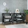 vidaXL Side Tables 2 pcs Black 40x42x50 cm Engineered Wood