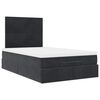vidaXL Ottoman Bed with Mattresses Black King Single Velvet