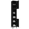 vidaXL Bathroom Cabinet Black 30x30x190 cm Engineered Wood
