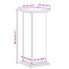 vidaXL Plant Stand Black Oak 33 x 33 x 80 cm Engineered wood