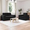 vidaXL Sofa 2 pcs Black 162 x 80 x 82 cm Fabric