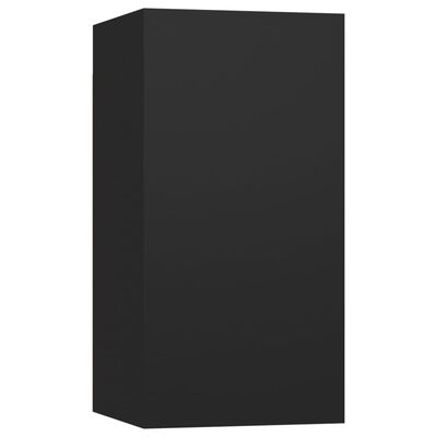 vidaXL TV Cabinets 7 pcs Black 30.5x30x60 cm Engineered Wood