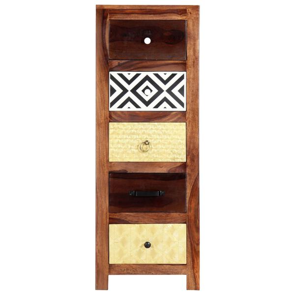 vidaXL Side Cabinet 40x30x110 cm Solid Acacia Wood