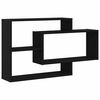 vidaXL Wall Shelf Black Oak 104x20x58.5 cm Engineered Wood