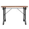 vidaXL Dining Table 110x65x82 cm Solid Wood Fir and Iron