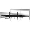 vidaXL Metal Bed Frame without Mattress with Footboard Black 180x200cm