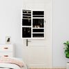 vidaXL Mirror Jewellery Cabinet with LED Lights Wall Mounted White