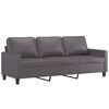 vidaXL 4 Piece Sofa Set with Cushions Grey Faux Leather