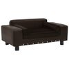 vidaXL Dog Sofa Brown 81x43x31 cm Plush and Faux Leather