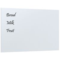 vidaXL Wall-mounted Magnetic Board White 60x40 cm Tempered Glass