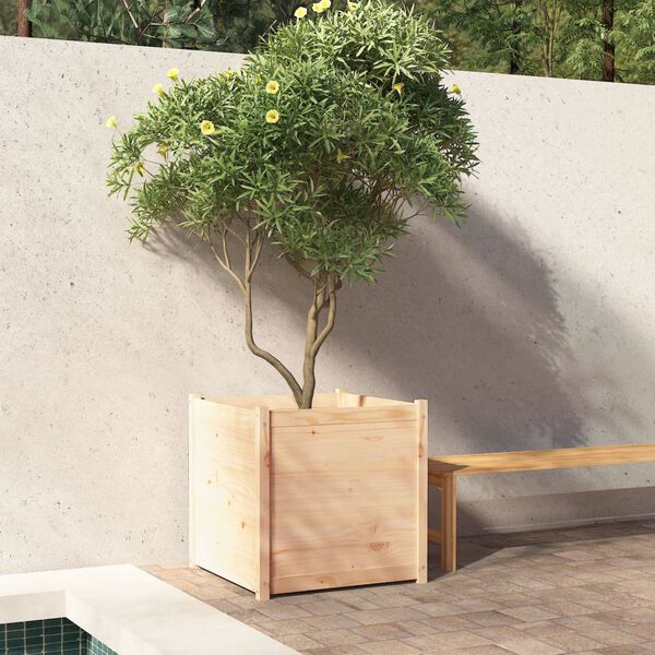 vidaXL Garden Planter 70x70x70 cm Solid Pinewood