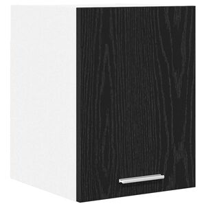 vidaXL Hanging Cabinet with Door Black Oak and White 30 x 31 x 40 cm