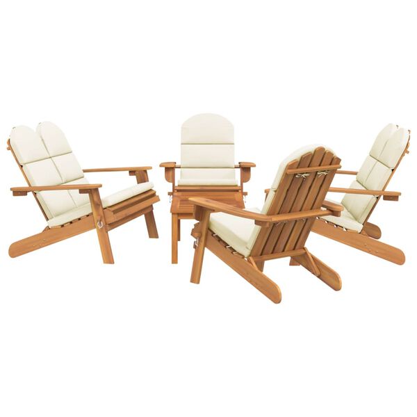 vidaXL 5 Piece Adirondack Garden Lounge Set Solid Wood Acacia