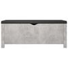 vidaXL Storage Box with Cushion Concrete Grey 105x40x45 cm