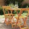 vidaXL Garden Table Folding Natural 60 x 60 x 72 cm Solid Acacia Wood