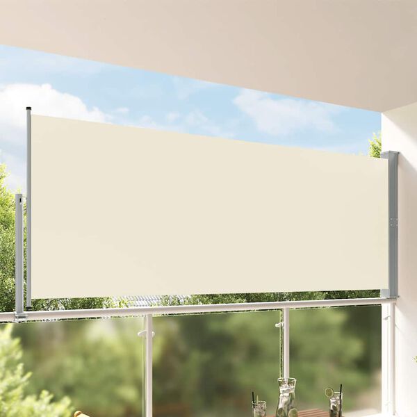 vidaXL Patio Retractable Side Awning 140 x 300 cm Cream