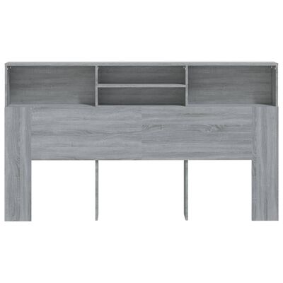 vidaXL Headboard Cabinet Grey Sonoma 180x19x103.5 cm