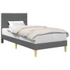 vidaXL Bed Frame with Headboard Dark Grey 90 x 190 cm Fabric