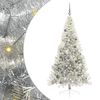 vidaXL Artificial Pre-lit Christmas Tree Silver 210 cm PET
