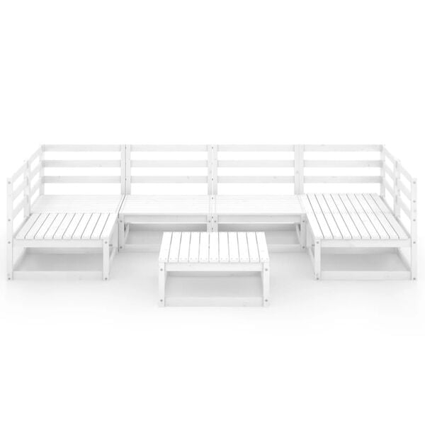 vidaXL 7 Piece Garden Lounge Set Solid Wood Pine