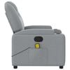 vidaXL Massage Recliner Chair Light Grey Fabric